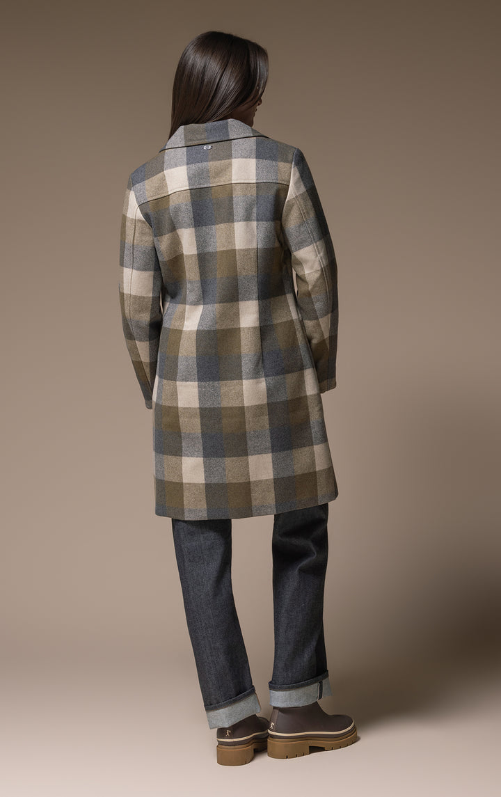PLAID WOOL COAT