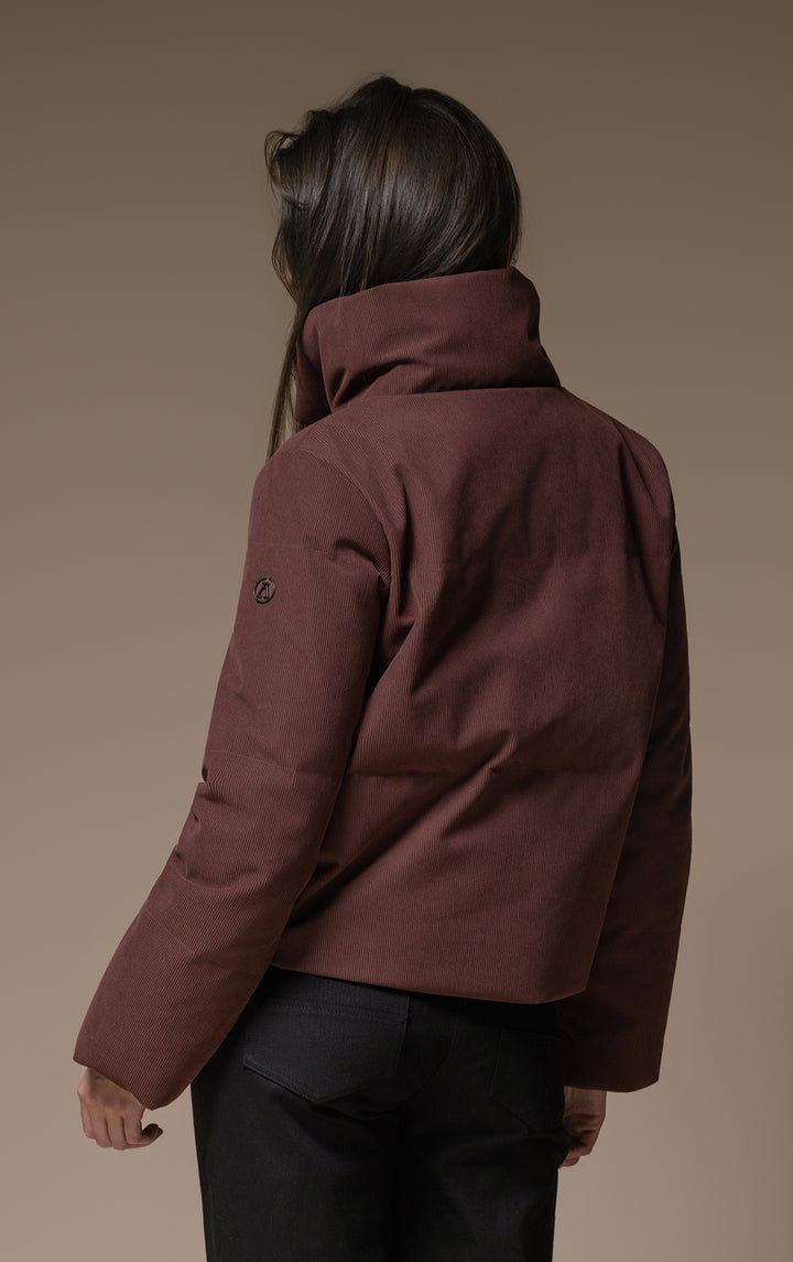 CROPPED CORDUROY DOWN JACKET