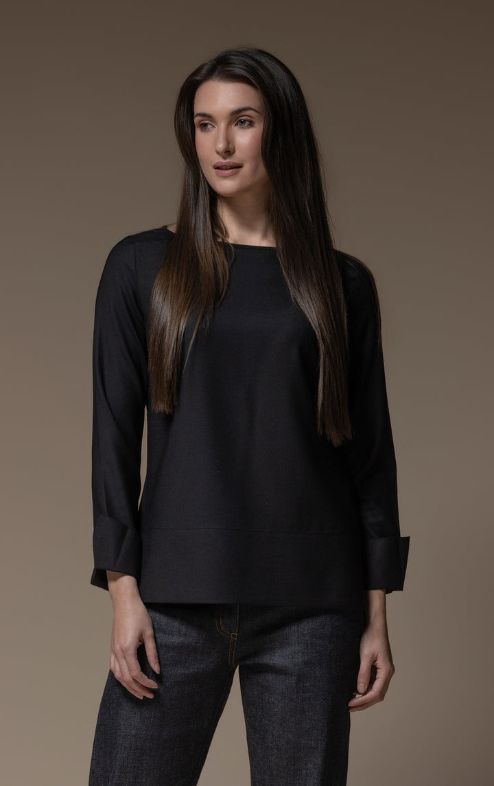 WOOL BLEND BLOUSE