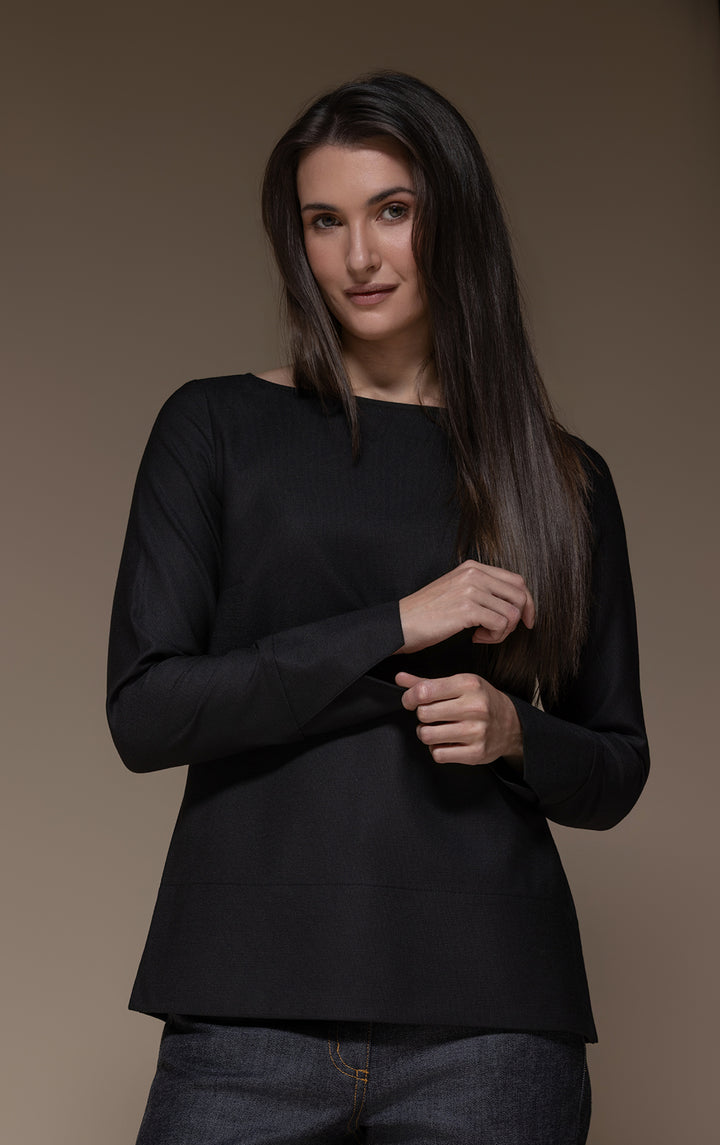 WOOL BLEND BLOUSE
