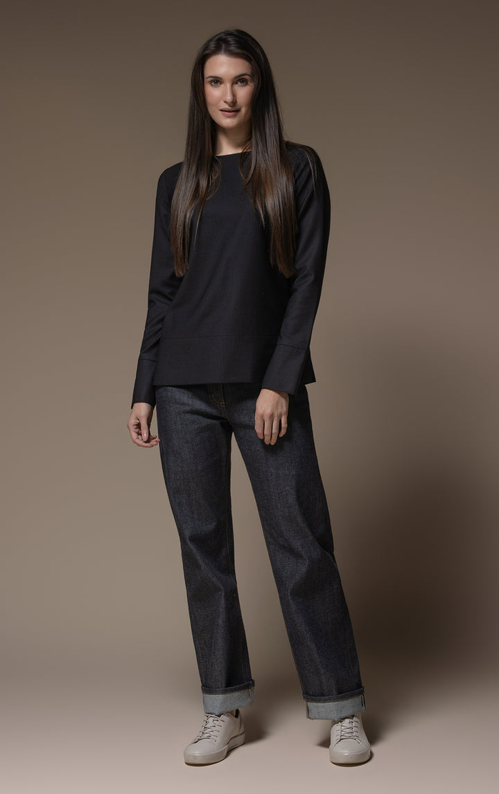 WOOL BLEND BLOUSE