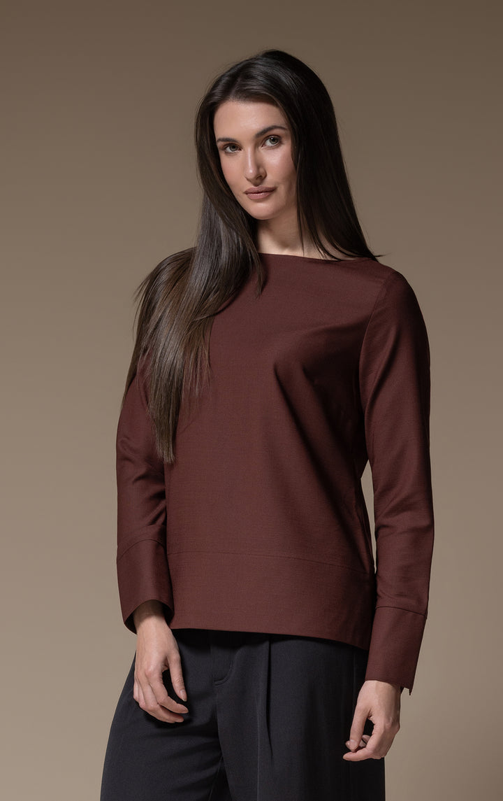 WOOL BLEND BLOUSE