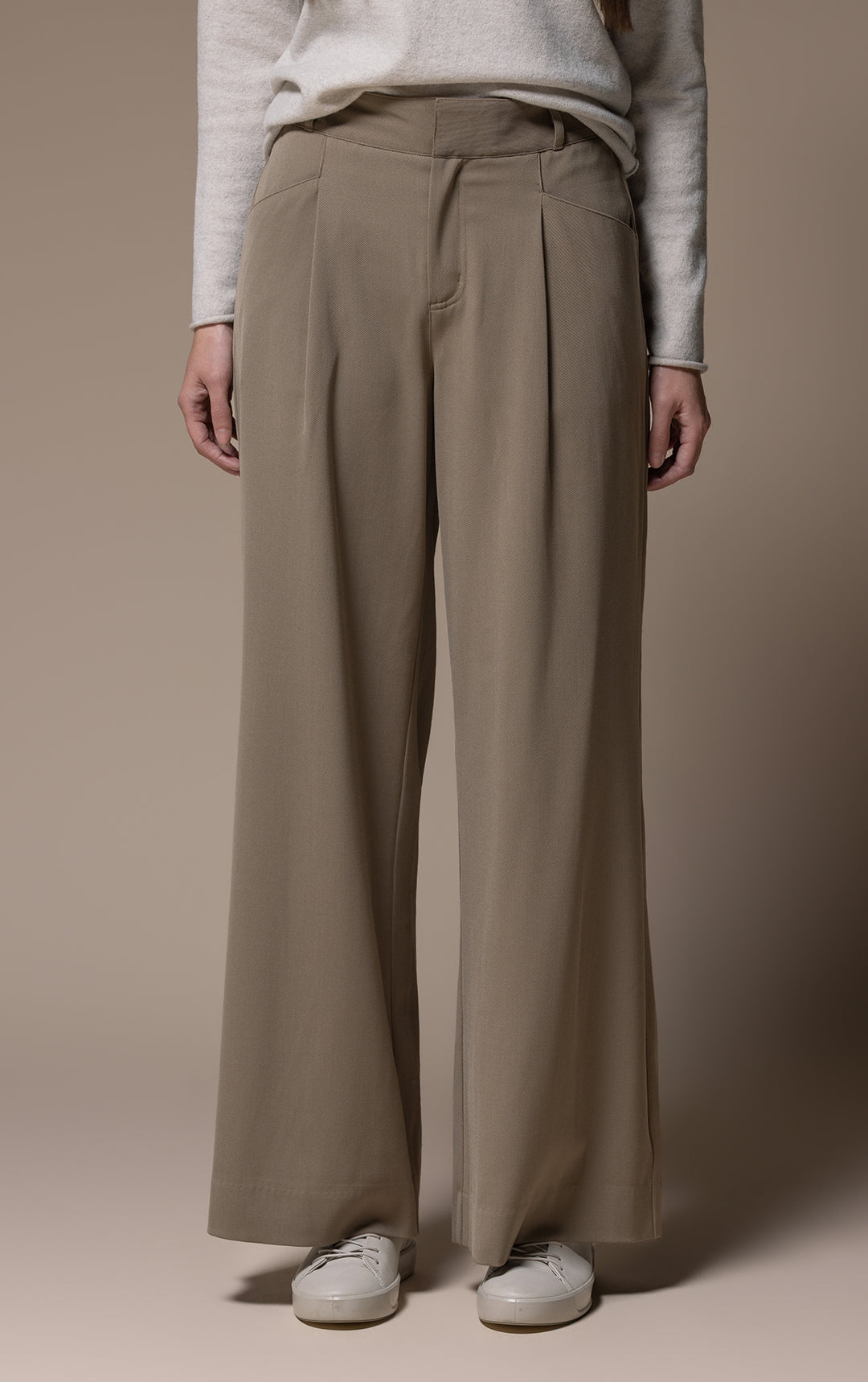 WOOL BLEND WIDE LEG TROUSER