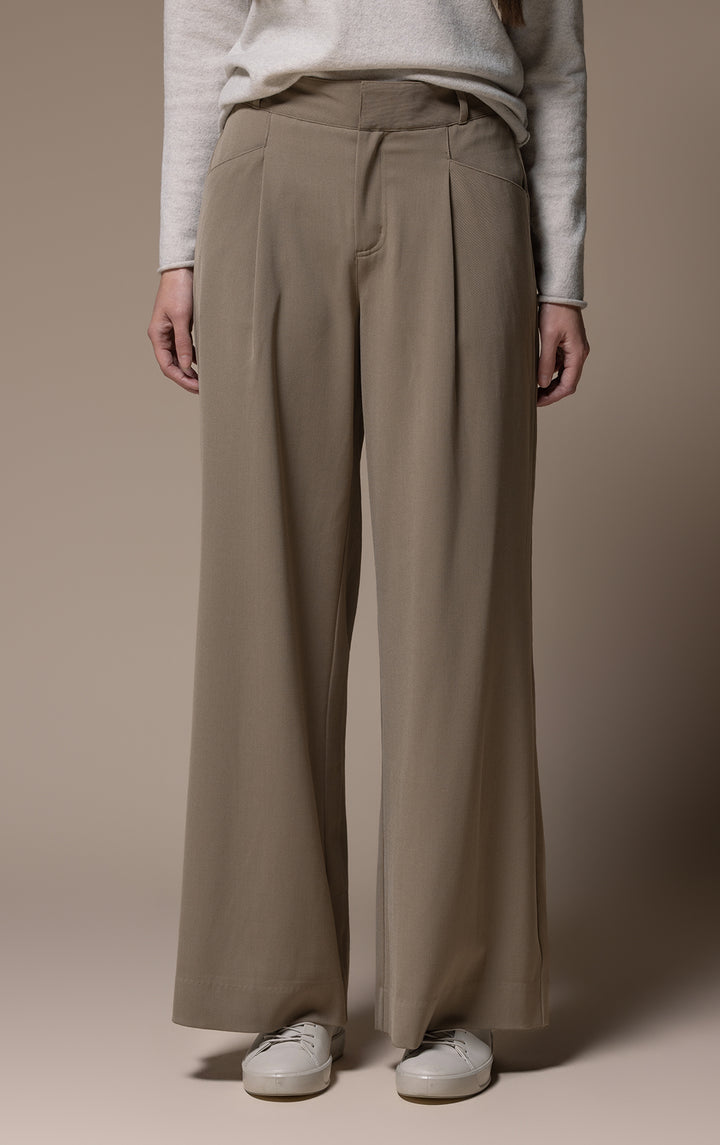 WOOL BLEND WIDE LEG TROUSER