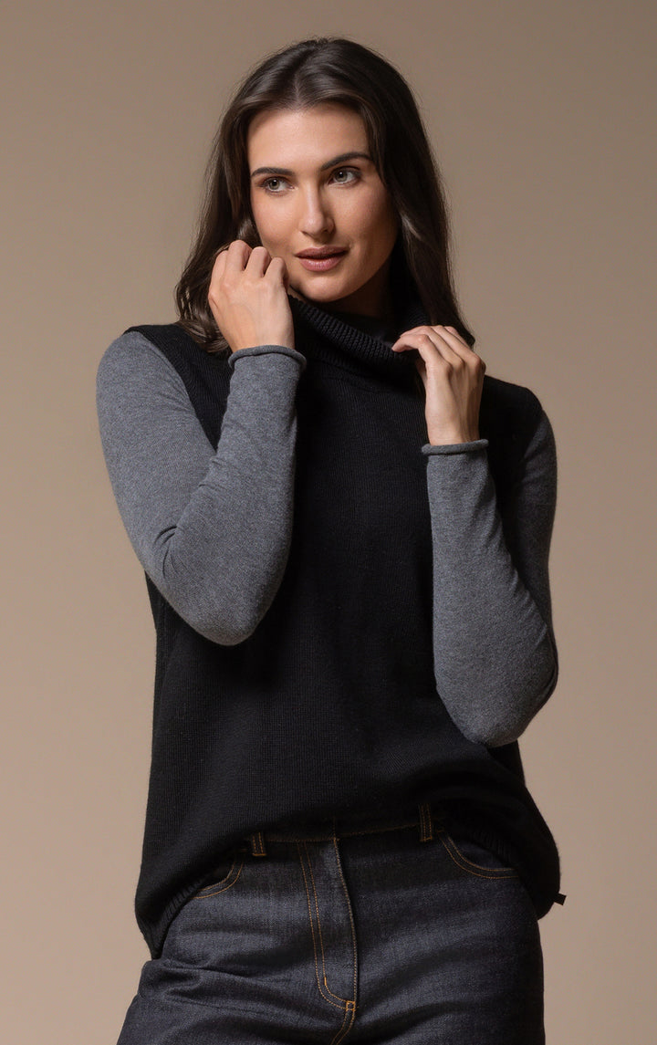 7GG MERINO TURTLENECK VEST