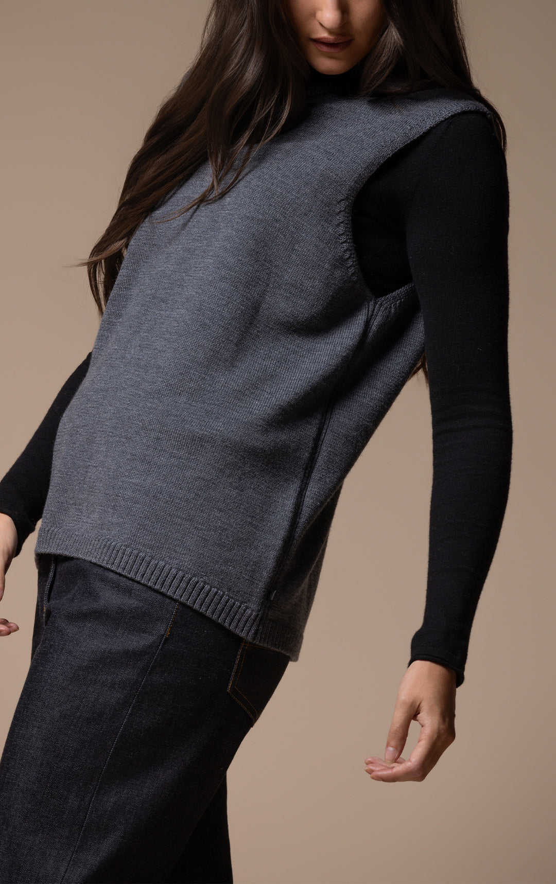 7GG MERINO TURTLENECK VEST