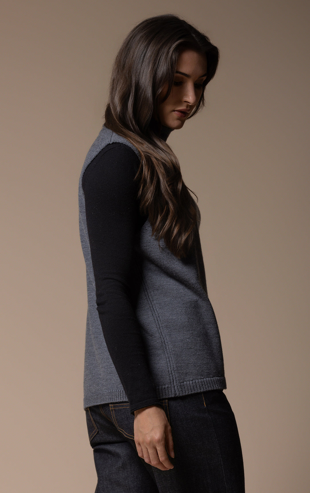 7GG MERINO TURTLENECK VEST