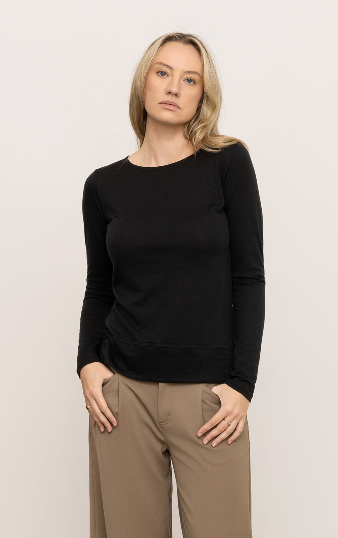 180GSM MERINO LS BOATNECK