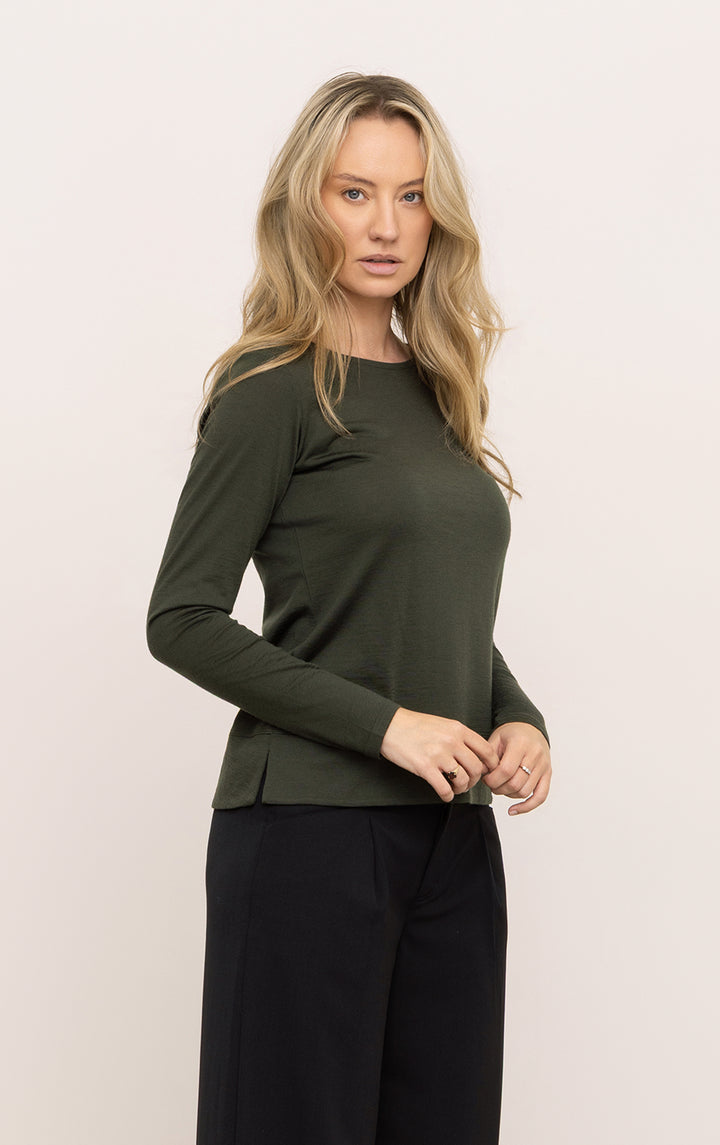 180GSM MERINO LS BOATNECK