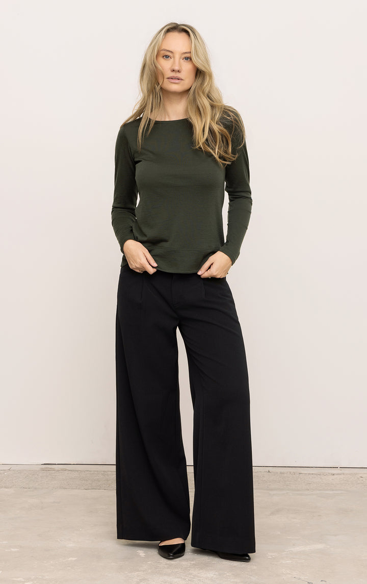 180GSM MERINO LS BOATNECK