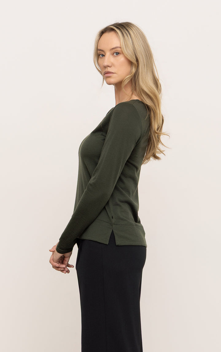 180GSM MERINO LS BOATNECK